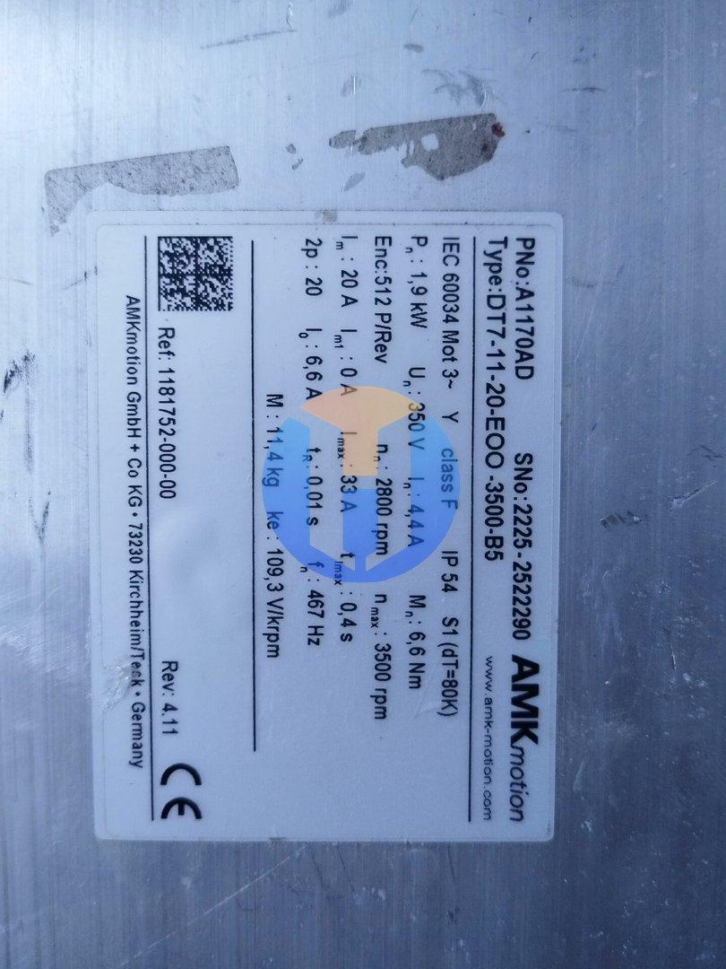 USED AMK SERVO MOTOR DT7-11-20-EOO -3500-B5 USED AMK SERVO MOTOR DT7-11-20-EOO -3500-B5 Industrial Automation Part - Image 1