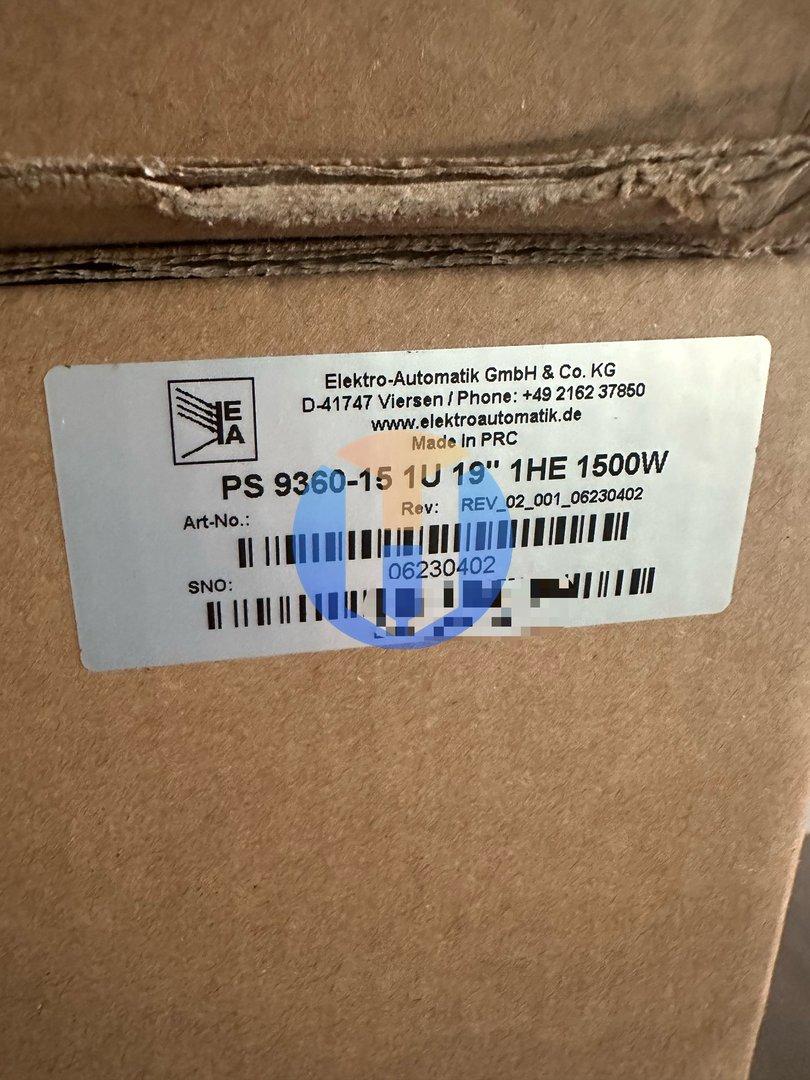 NEW POWER SUPPLY EA-PS 9360-15 1U 1500W NEW POWER SUPPLY EA-PS 9360-15 1U 1500W Industrial Automation Part - Image 1