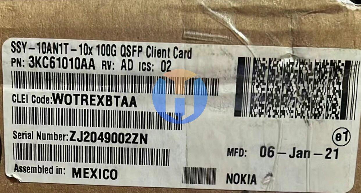 NEW NOKIA SSY-10AN1T-10X100G QSFP 3KC61010AA NEW NOKIA SSY-10AN1T-10X100G QSFP 3KC61010AA Industrial Automation Part - Image 1