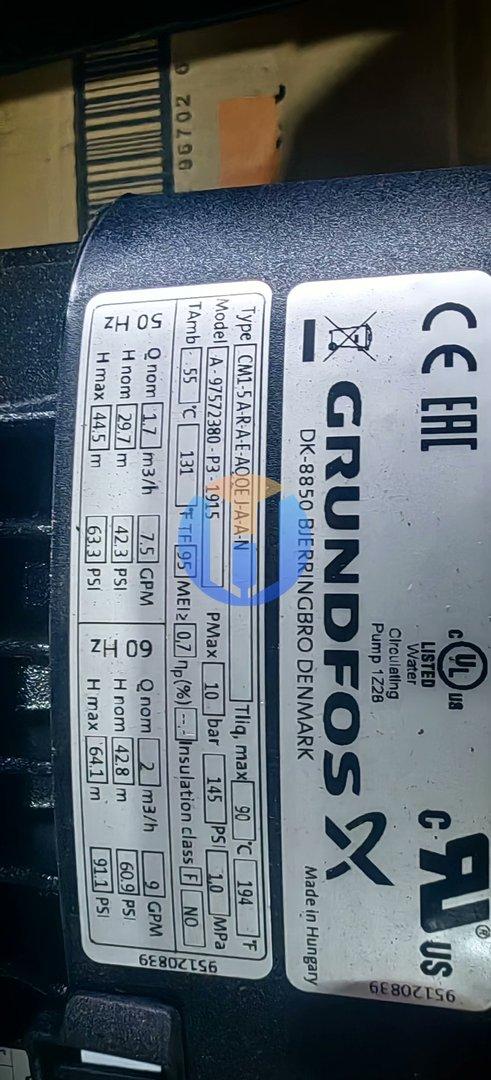 NEW GRUNDFOS CM1-5 A-R-A-E NEW GRUNDFOS CM1-5 A-R-A-E Industrial Automation Part - Image 1