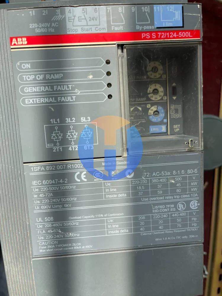 ABB Soft Starter PSS 72 124-500L ABB Soft Starter PSS 72 124-500L Industrial Automation Part - Image 1