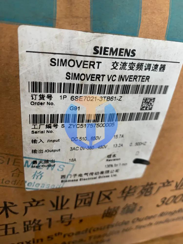 SIEMENS 6SE7021-3TB61-Z SIEMENS 6SE7021-3TB61-Z Industrial Automation Part - Image 1