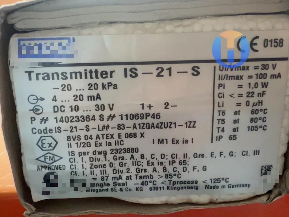 NEW WIKA Transmitter1S-21-S NEW WIKA Transmitter1S-21-S Industrial Automation Part - Image 1